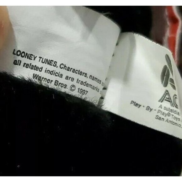 Looney Tunes Warner Bros Sylvester Cat Plush 12" 1997 in Night Shirt Hat slipper - Picture 6 of 9